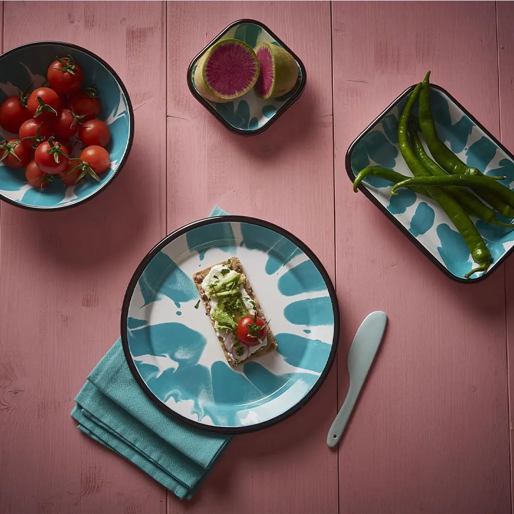 Assiette à dessert Little Color Turquoise en céramique 