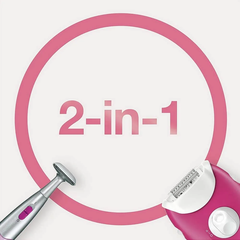 Épilateur 2en1 Avec Technologie SoftLift Tips Et 2 Accessoires Braun Silk
