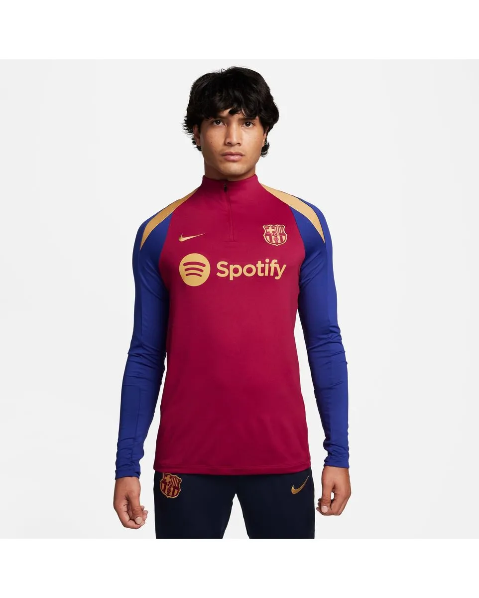 Haut zip Homme FCB MNK DF STRK DRILL TOP K Rouge