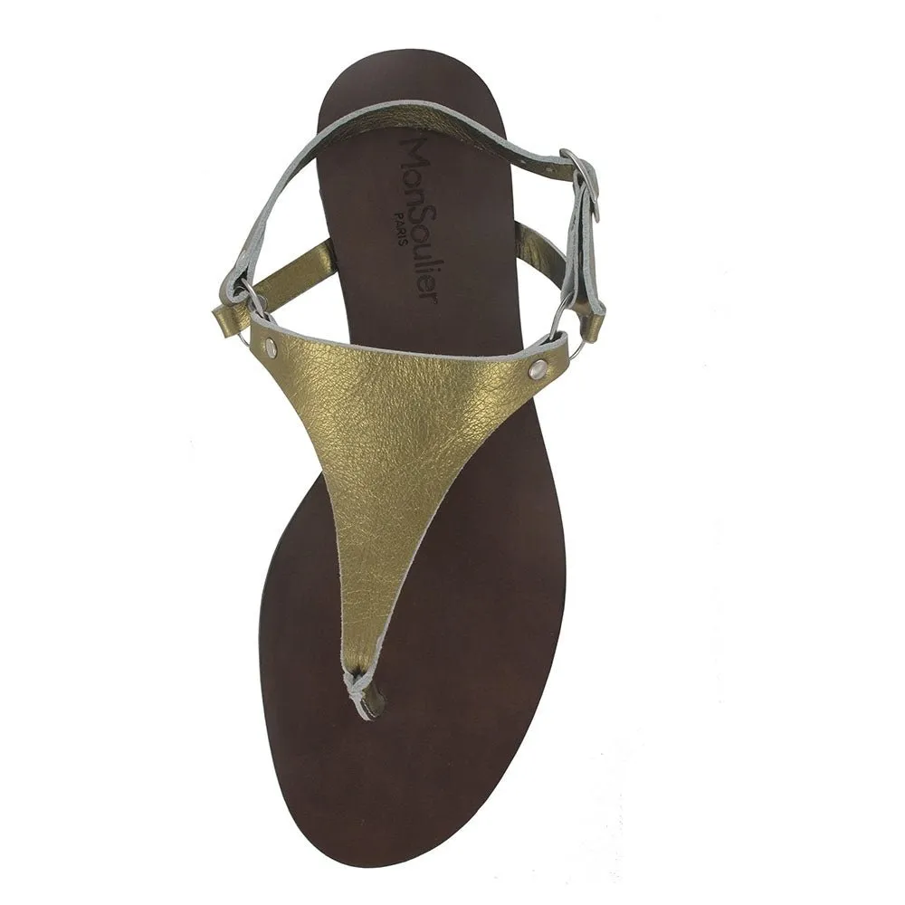 Nu-pieds blanc cassé chaussures femme fabrication italienne
