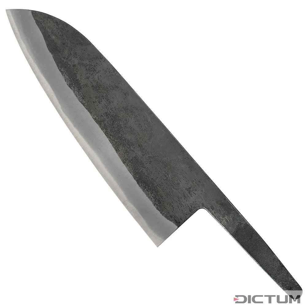 Platine brute avec peau de forge noire, 3 couches, Santoku