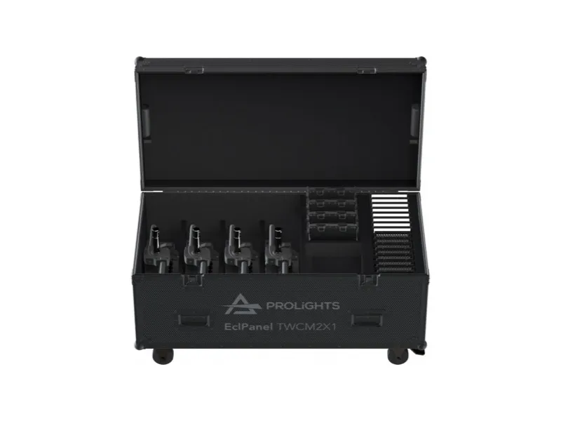 PROLIGHTS • Flight case pour 4 EclPanel TWCMini2x1 plus accessoires