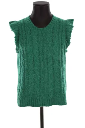 Pull de seconde main Leon & Harper vert en laine pour femme, taille 36, en bon état.